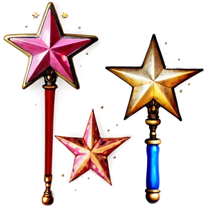 Vintage Star Wand PNG Wlt