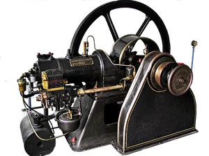 Vintage Steam Engine Machinery PNG