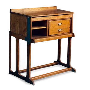 Vintage Student Desk Png 06212024 PNG image