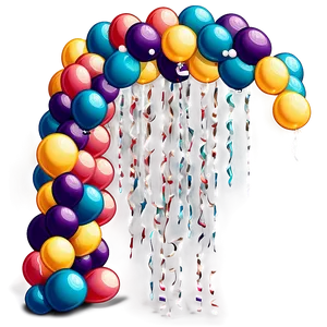 Vintage Style Balloon Arch PNG 78