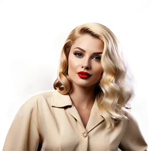 Vintage Style Blond Hair PNG 06262024 PNG