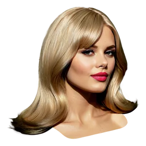 Vintage Style Blond Hair PNG Kns PNG