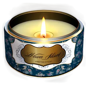 Vintage Style Candle PNG 05242024