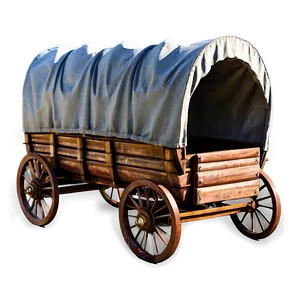 Vintage-style Covered Wagon PNG Pcs PNG