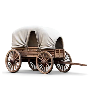 Vintage-style Covered Wagon PNG Qnj2 PNG