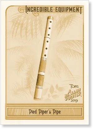 Vintage Style Flute Card Illustration PNG image