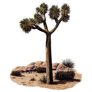 Vintage Style Joshua Tree Png Ilh PNG image