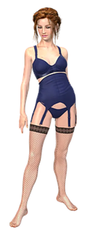 Vintage Style Lingerie3 D Model