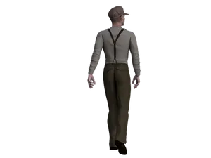 Vintage Style Man3 D Model