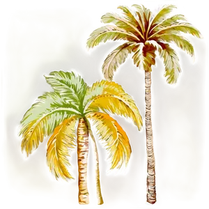 Vintage Style Palms Png 48 PNG image