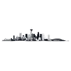 Vintage Style Seattle Skyline Png 06252024 PNG image