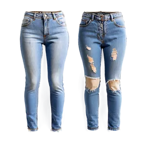 Vintage Style Skinny Jeans Png 06282024 PNG image