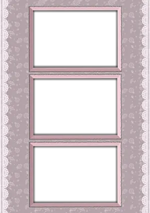 Vintage Style Triple Frame Wallpaper Background