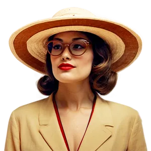 Vintage Style Woman PNG Uha