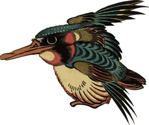 Vintage Styled Kingfisher Illustration