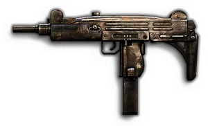 Vintage Submachine Gun Isolated