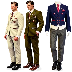 Vintage Suit PNG Xxc3
