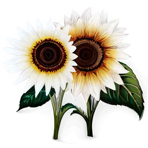 Vintage Sunflower Print PNG 05252024