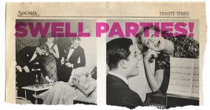 Vintage Swell Parties Newspaper Ad PNG image