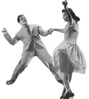 Vintage Swing Dance Moment PNG
