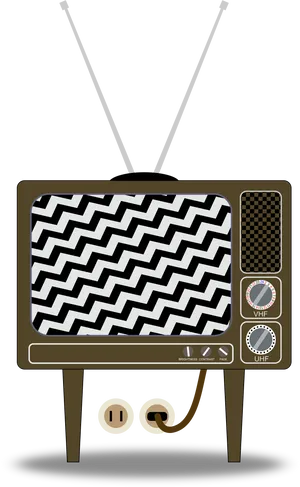 Vintage T Vwith Static Screen PNG image