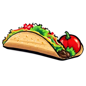 Vintage Taco Clipart PNG 60