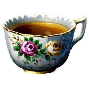 Vintage Tea Cup PNG 05242024