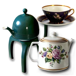 Vintage Tea Party PNG Glv