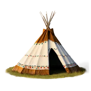 Vintage Teepee Sketch Png 06292024 PNG image