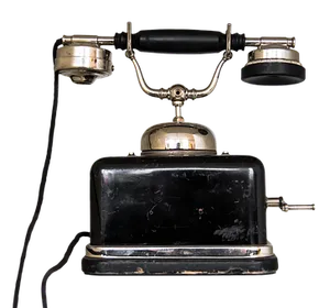 Vintage Telephone Black Background