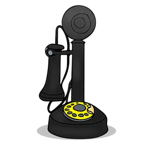 Vintage Telephone Graphic PNG image