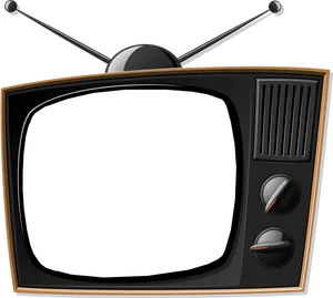 Vintage Television Set PNG image