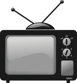 Vintage Television Vector Illustration PNG image