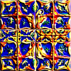 Vintage Tiles Pattern Png 06262024 PNG image