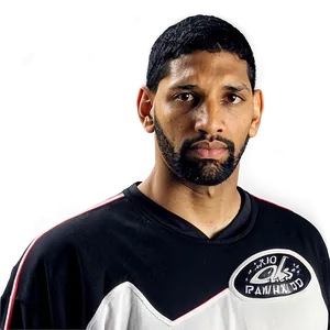 Vintage Tim Duncan Portrait Png Oxo15 PNG image