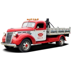Vintage Tow Truck PNG 06122024