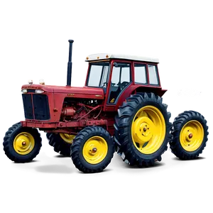 Vintage Tractor On Farm PNG 05242024