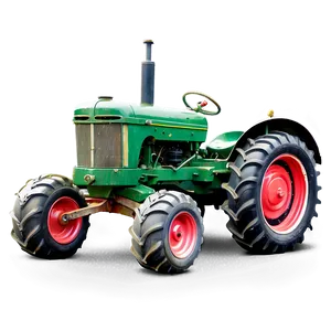 Vintage Tractor On Farm PNG 32