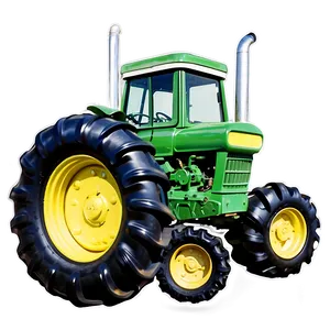Vintage Tractor On Farm PNG Voy