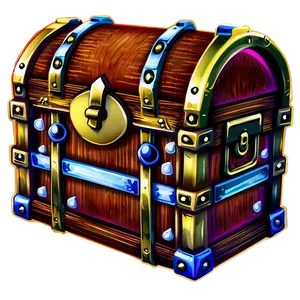 Vintage Treasure Chest Png 05252024 PNG image