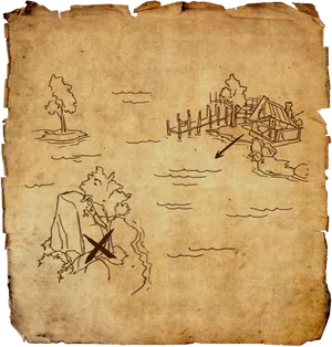 Vintage Treasure Map Illustration