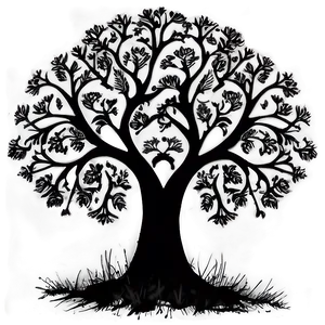 Vintage Tree Silhouette Png 05252024 PNG image