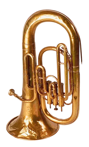 Vintage Tuba Musical Instrument PNG image