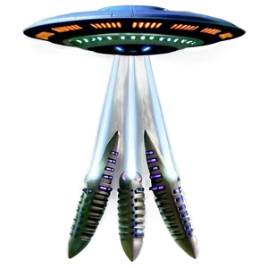 Vintage Ufo PNG 05042024
