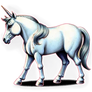 Vintage Unicorn PNG 05032024 PNG