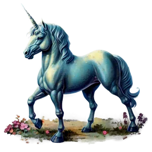 Vintage Unicorn Png 05032024 PNG image