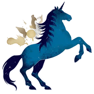 Vintage Unicorn Silhouette Png 21 PNG image