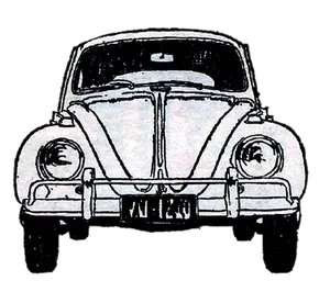 Vintage Volkswagen Beetle Illustration PNG image