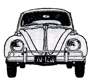 Vintage Volkswagen Beetle Illustration