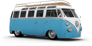 Vintage Volkswagen Bus Hippie Style PNG image